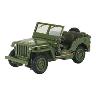 凯迪威战术吉普老式二战威利斯越野战车合金迷你模型儿童玩具收藏