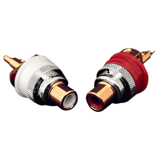 高非RED01音响rca母座紫铜音频莲花插座免焊发烧功放输入接口端子