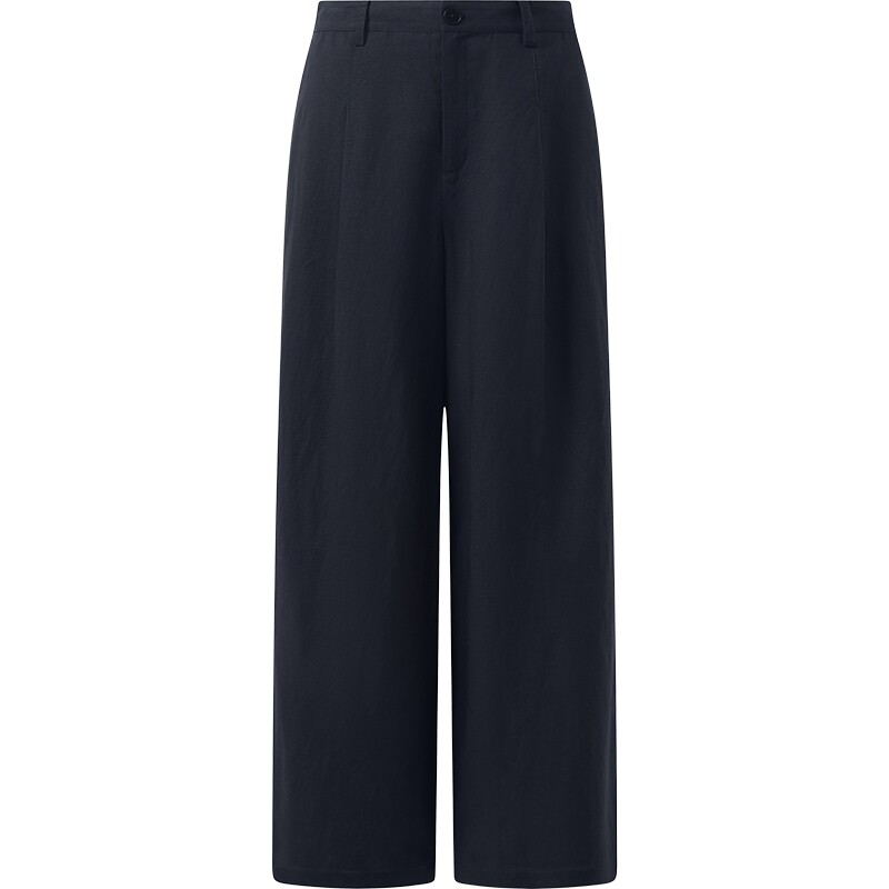 【商场同款】播26夏新品窄版休闲裤女高腰阔腿裤子BDT7KD3003