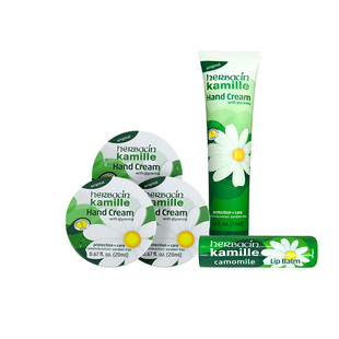 Herbacin好本清护手霜德国小甘菊雏菊滋润补水小铁保湿润唇膏套装