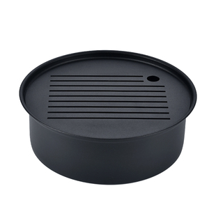 特厚不锈钢圆形茶盘家用办公户外便携小茶台双层储水式简约沥水盘