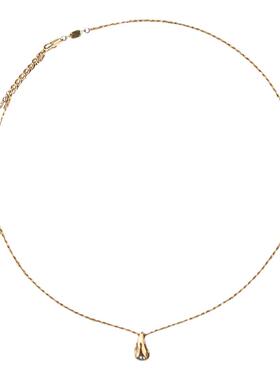 黄铜镀18k金轻奢高级感水滴项链