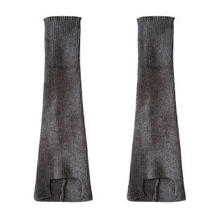 白色宽松喇叭雪地靴袜套配鲨鱼裤女中筒堆堆袜深灰色棕色袜筒长款