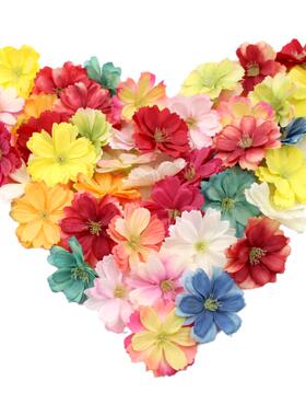 仿真梅花头花朵绢花DIY服饰辅料