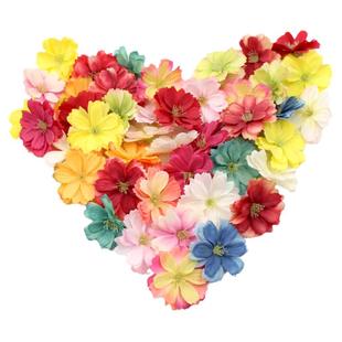 仿真梅花头花朵绢花 DIY手工花环材料 汉服头饰服饰辅料 婚庆装饰