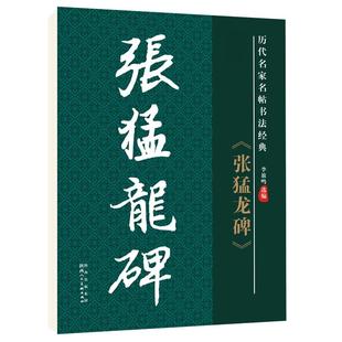 历代名家名帖张猛龙碑毛笔字帖8开高清放大版毛笔字帖黑底白字原碑原贴学生成人书法爱好者毛笔书法教程教材