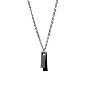 【ANAN】项链男潮双色吊坠男士挂坠潮牌嘻哈百搭装饰钛钢不掉色女