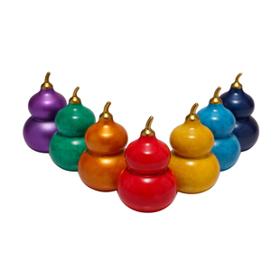 铜摆件《七彩葫芦》工位铜摆件 家居装饰工艺品礼盒挂件中秋礼物