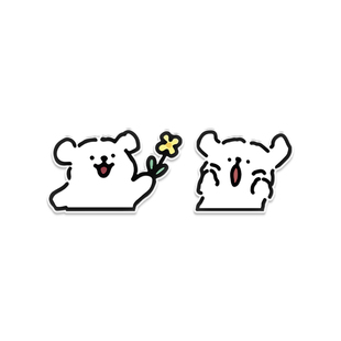 花花小狗开关贴3d立体墙贴自粘防水防潮家用开关装饰插座保护套