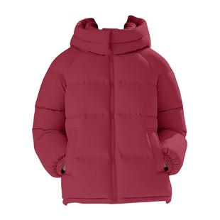 班尼路红色棉服女厚外套冬季2025新款短款棉衣棉袄新年战袍上衣M