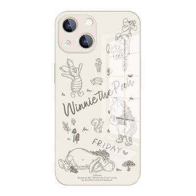 维尼熊液态玻璃苹果13手机壳