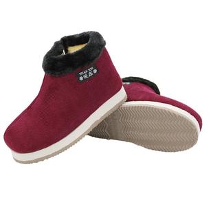 老式老北京手工女士大棉鞋女冬加绒家居妈妈孕妇棉鞋东北平加厚底