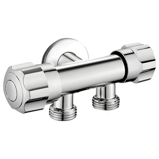 三通角阀全铜一进二出水龙头开关一分二双洗衣机三角阀分水器阀门