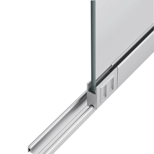 玻璃轨道推拉门滑道槽双轨道衣柜酒柜展示柜双轨槽上下滑轮移门轨