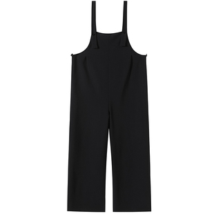 孕妇背带裤西裤秋外穿秋冬季加绒加厚吊带裤宽松冬装休闲阔腿裤