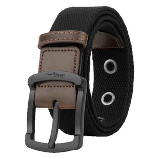 JEEP针扣帆布腰带男女通用百搭休闲皮带潮款布牛仔裤带青年军训潮