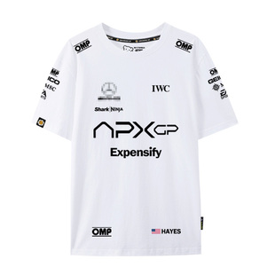 电影F1狂飙飞车APXGP车队服赛车服皮特同款短袖t恤衫男女纯棉半袖
