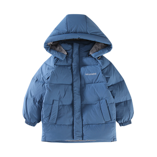 2025新款吉姆男童羽绒服宝宝儿童冬季中长款中小童拆脱帽加厚外套