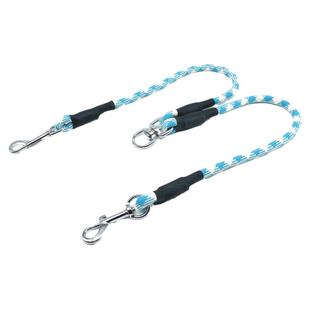 狗狗一拖二牵引绳两只狗双头钩遛狗绳小型中大型犬狗链子柯基金毛