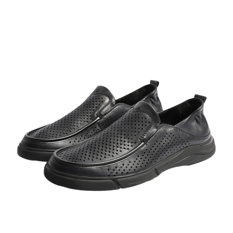 森达奥莱时尚乐福鞋男2022夏季商场同款一脚蹬休闲皮鞋1BH01BM2