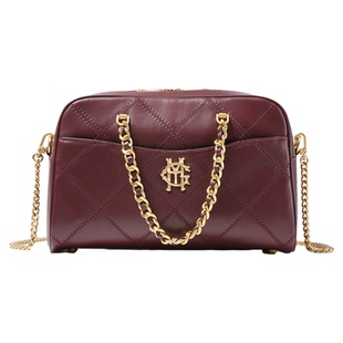 梦特娇女包新款羊皮枕头包高级感轻奢经典波士顿包手提斜挎包