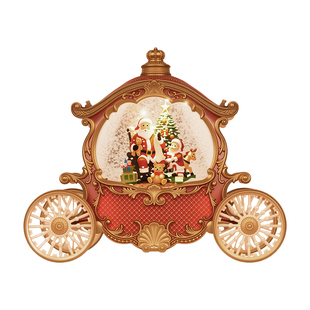圣诞老人马车八音盒装饰圣诞节氛围感场景布置桌面摆件道具伴手礼