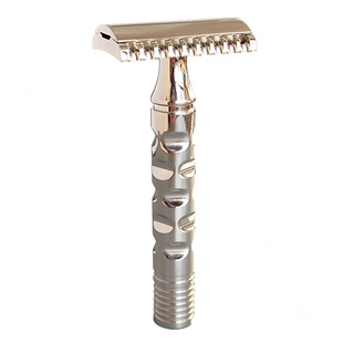 帝诗哎莎男士钛合金Z0剃须刀CNC镜面抛光激烈高效双面刮胡刀