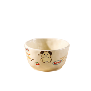 墨色卡通可爱面碗陶瓷家用2025新款7寸吃面碗大号拉面碗螺蛳粉碗