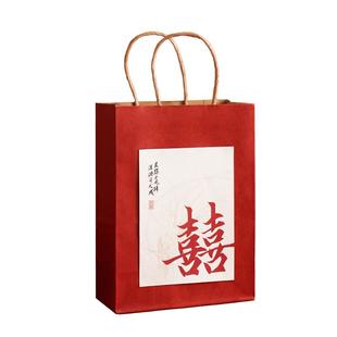 结婚喜糖手提袋大号婚礼婚庆伴手礼盒回礼袋订婚礼品糖盒包装袋子