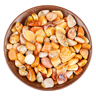 天然缅黄玉碎石摆件缅甸黄龙玉原石碎料颗粒鱼缸铺底水培石头装饰