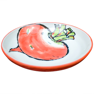 日本陶瓷器小碟子家用骨碟精致日式餐具鲷鱼盘子河豚碗碟平碟正品