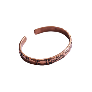 【复古手镯】紫铜手镯手环配饰开口个性时尚气质螺纹开口可调节