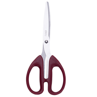 得力剪刀家用不锈钢学生手工剪纸刀便携办公用拆快递大号厨房剪子