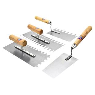 泥工工具大全锯齿抹子抹灰刀贴瓷砖工具铁板抹泥刀不锈钢瓦工灰刀