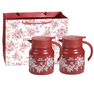 绚丽玫瑰保温壶红色暖壶2026新款女方陪嫁结婚礼物用品一对热水壶