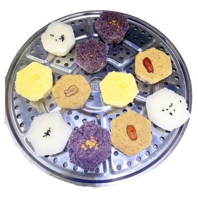 温州特产传统杂粮松糕点双色松糕