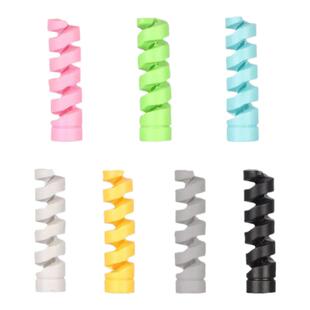 数据线保护套硅胶螺旋充电线手机通用防折断防断裂充电器接头套线