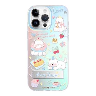 小狗下午茶适用苹果17Promax手机壳隐藏一体支架iPhone16pro保护套折叠Co3全包13pm可爱防摔ip15新款高级感14