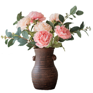 法式高档牡丹仿真花大花头芍药高品质绢花客厅摆件插花假花摆设