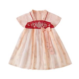 汉服女童夏3-5儿童国风裙子宝宝唐装夏季衣服6岁小女孩古装连衣裙
