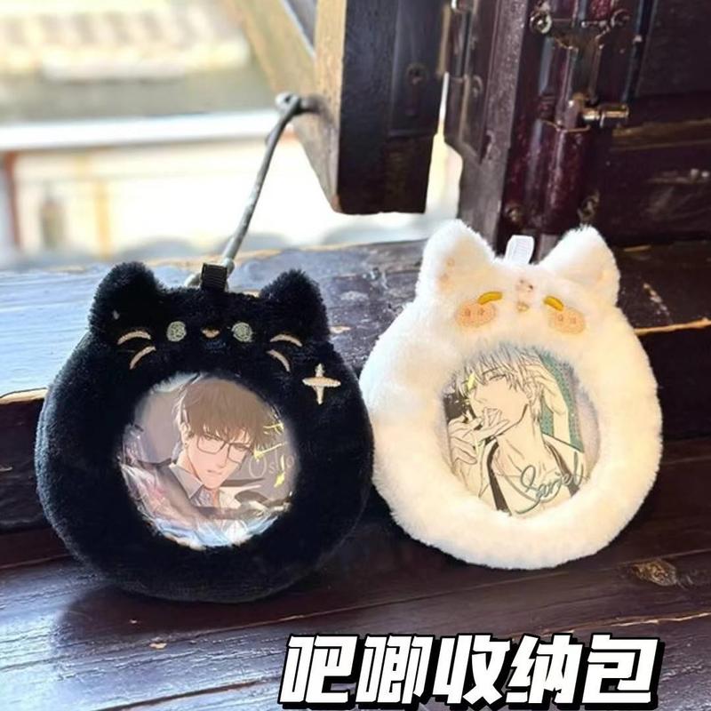 可爱毛绒吧唧收纳包徽章痛包透明展示袋学生谷子保护包包挂件谷美