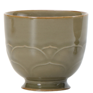 寂艺清雅陶瓷密色釉茶杯茶盏中式越窑杯子茶托主人杯品茗杯小酒杯