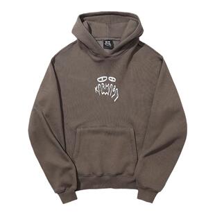 Karma8a REAL系列法国品牌攀岩重磅Logo印花连帽卫衣