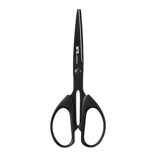 晨光黑刃办公手工剪刀家用儿童高颜值锋利不粘胶不锈钢剪纸美工大号学生专用剪子加长多功能小号红色防锈裁剪