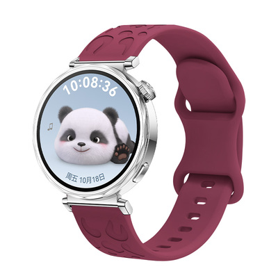 适用于华为gt5/GT6表带gt4/GT5pro硅胶猫爪纹手表腕带GT3/GT3Pro/GT2男女运动watch4荣耀GS3/GS3i/5Ultra配件