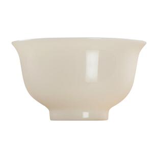 钰铨龙门 玉润冰清压手杯 德化传统中国白纯手工厚重防烫主人茶杯