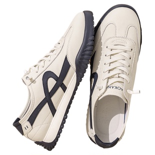 奥康 男鞋2026春季新款透气休闲板鞋男百搭时尚德训阿甘运动鞋N