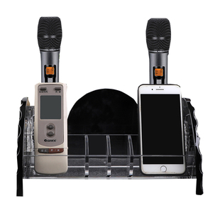 奢华话筒支架ktv用品麦架麦克风支架桌面无线咪唑台式水晶话筒座