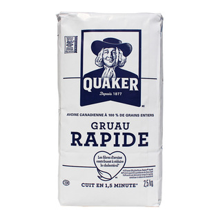 加拿大进口美国桂格Quaker谷物纯燕麦片原味无添加糖快煮冲饮代餐
