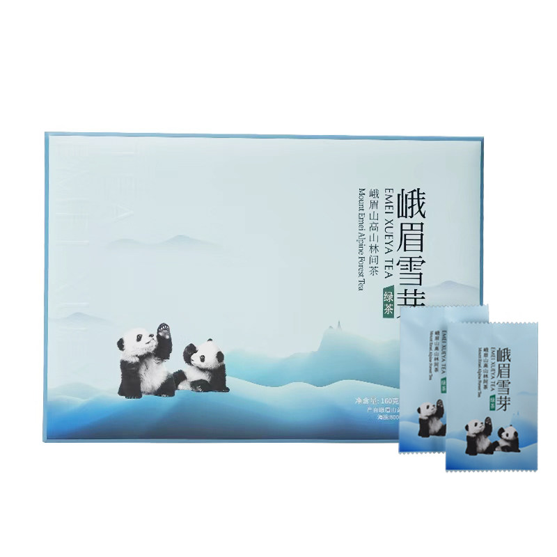 峨眉雪芽高山绿茶160g春茶绿茶四川茶叶礼盒装送礼送长辈
